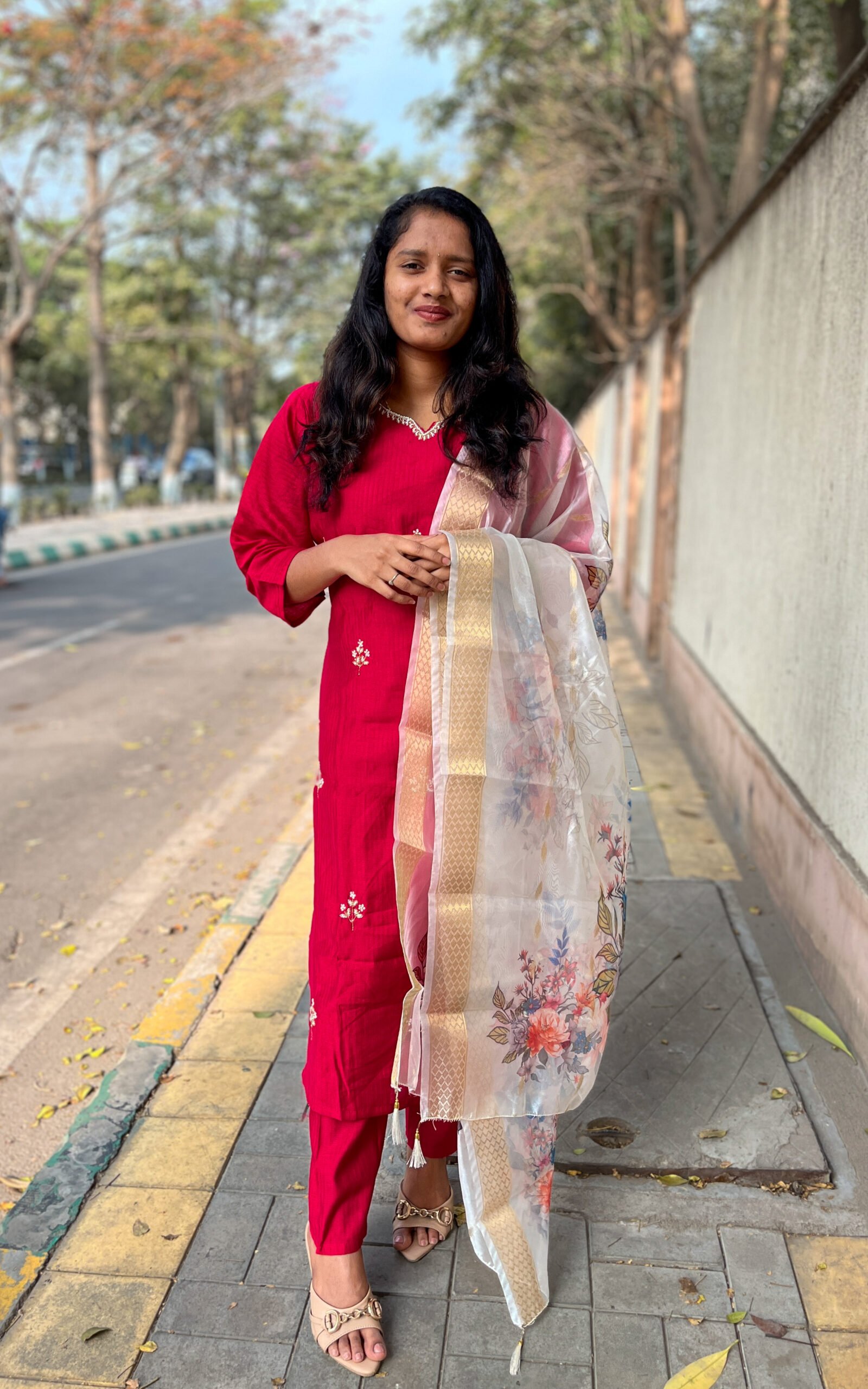 Pearl Vatikan Pink Kurti Set